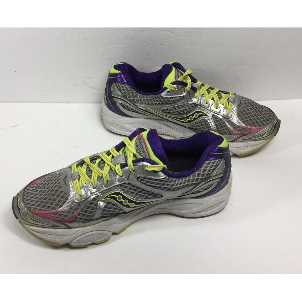 Saucony Ride 7 Sneakers Running Shoes Size 9W S10241-2 Purple Yellow Womens‎